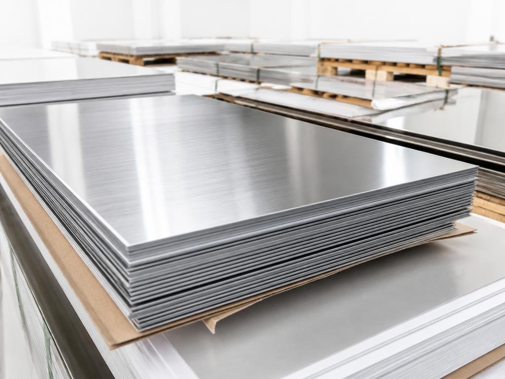 Aluminium and stainless steel sheets with brushed finish