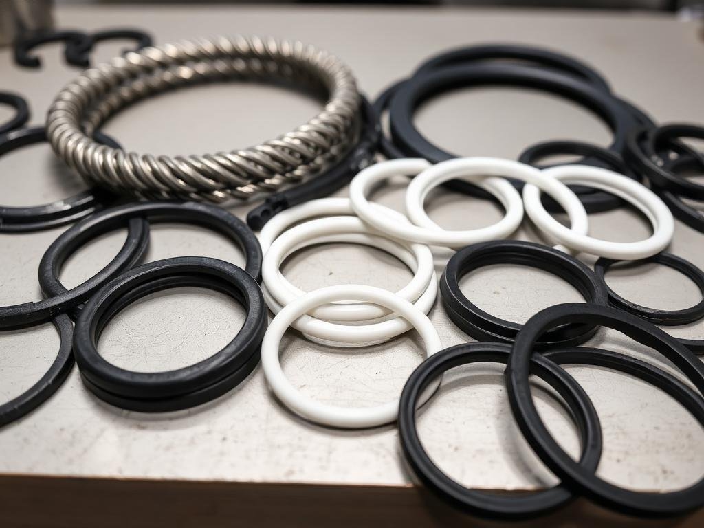 Spiral wound gaskets, PTFE gaskets and rubber O-rings