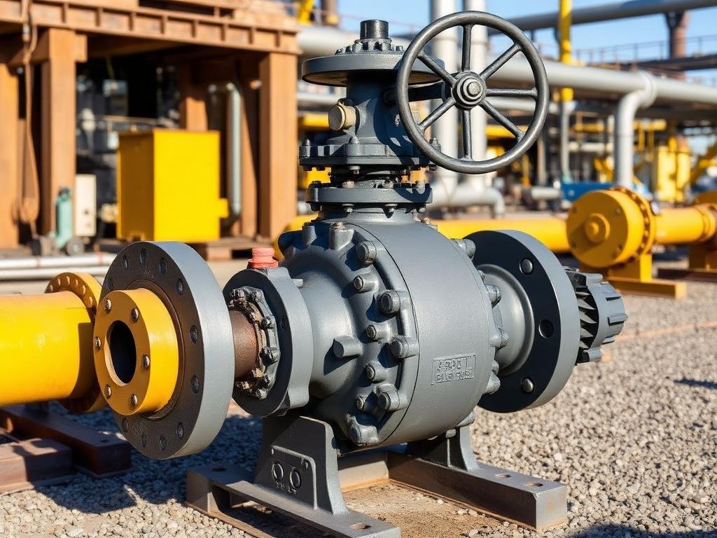 Trunnion mounted flanged ball valve